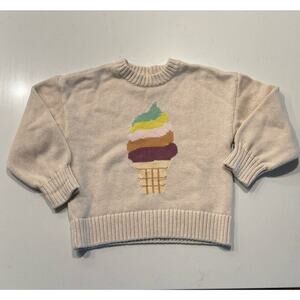 Tea Collection Soft Serve Pullover Sweater Size XS 2-3 Ice Cream Party Fun Artsy